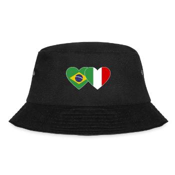 Italie Brésil Drapeau Coeur large - Bob - noir - Devant - Lela (165cm)