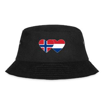 Norway Holland Flag Heart - Bucket Hat - black - Front - Lela (165cm)