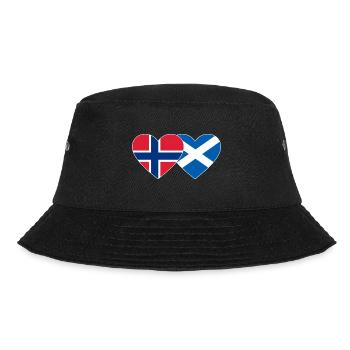 Norwegen Schottland Flagge Herz - Bucket Hat - Schwarz - Vorne - Lela (165cm)