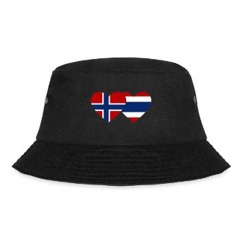 Norwegen Thailand Flagge Herz - Bucket Hat - Schwarz - Vorne - Lela (165cm)
