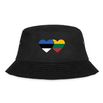 Estland Litauen Flagge Herz - Bucket Hat - Schwarz - Vorne - Lela (165cm)