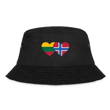Lithuania Norway Flag Heart - Bucket Hat - black - Front - Lela (165cm)