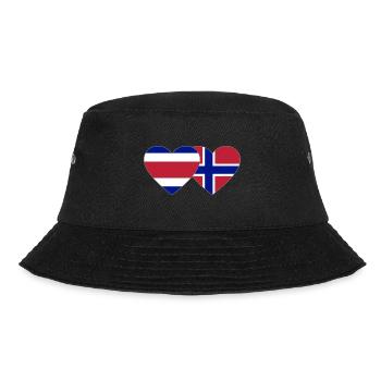 Costa Rica Norvège Flag Coeur - Bob - noir - Devant - Lela (165cm)
