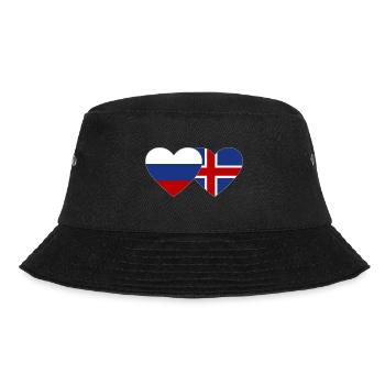Russie Islande Flag Coeur - Bob - noir - Devant - Lela (165cm)