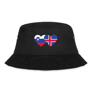 Slowenien Island Flagge Herz - Bucket Hat - Schwarz - Vorne - Lela (165cm)