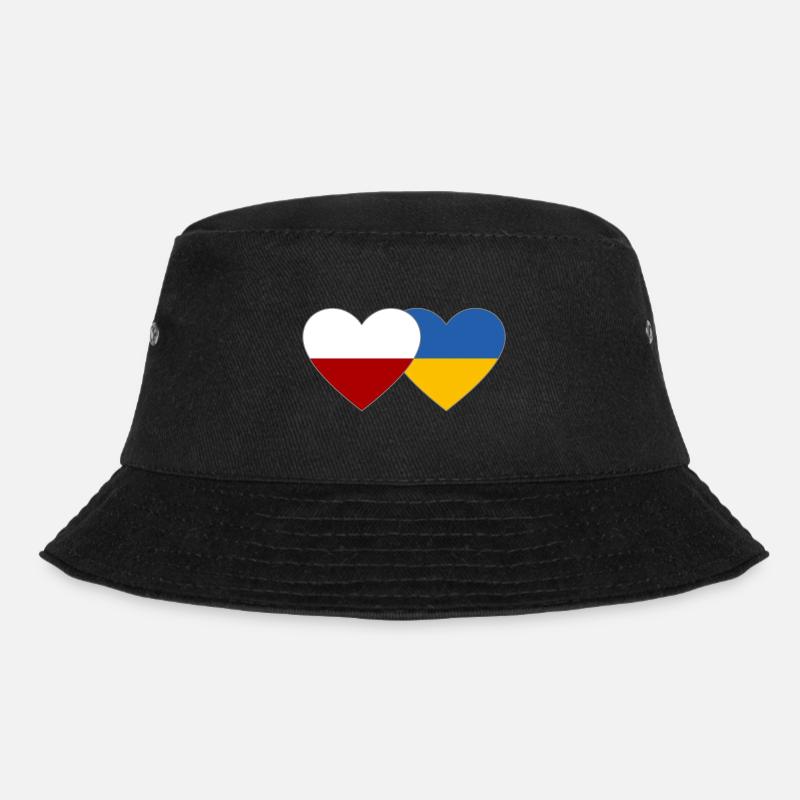 Pologne Ukraine Flag Coeur - Bob - noir