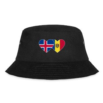 Island Moldawien Flagge Herz - Bucket Hat - Schwarz - Vorne - Lela (165cm)