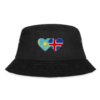 Kasachstan Island Flagge Herz - Bucket Hat - Schwarz - Vorne - Lela (165cm)