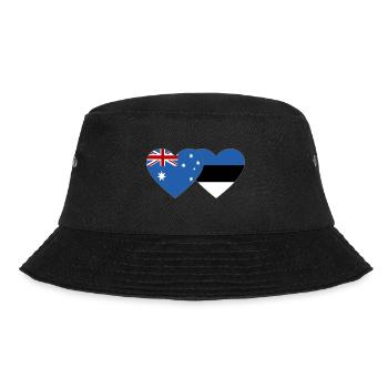 Australien Estland Flagge Herz - Bucket Hat - Schwarz - Vorne - Lela (165cm)
