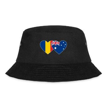 Rumänien Australien Flagge Herz - Bucket Hat - Schwarz - Vorne - Lela (165cm)