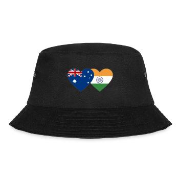 Australien Indien Flagge Herz - Bucket Hat - Schwarz - Vorne - Lela (165cm)