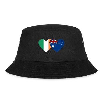 Ireland Australia Flag Heart - Bucket Hat - black - Front - Lela (165cm)