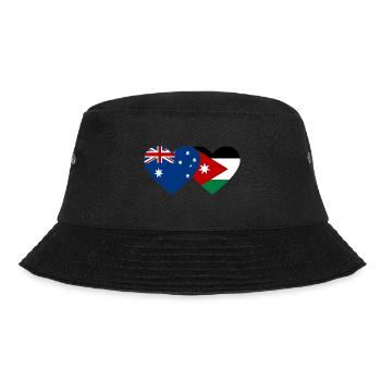 Australia Jordan Flag Heart - Bucket Hat - black - Front - Lela (165cm)