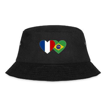 France Brésil Flag Coeur - Bob - noir - Devant - Lela (165cm)