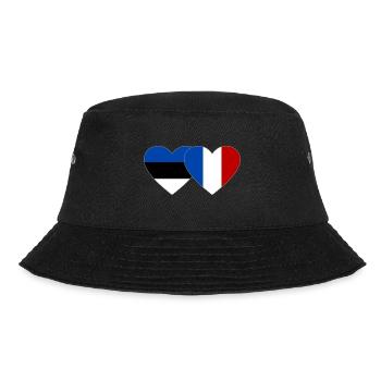 Estonie France Flag Coeur - Bob - noir - Devant - Lela (165cm)