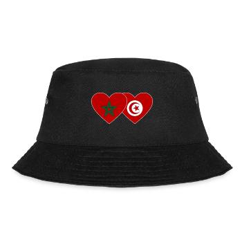 Maroc Tunisie Drapeau Coeur - Bob - noir - Devant - Lela (165cm)