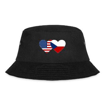 Drapeau des États-Unis et de la République tchèque - Bob - noir - Devant - Lela (165cm)