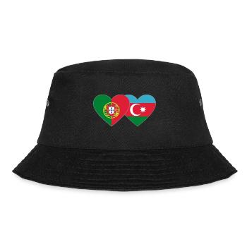 Portugal Azerbaijan Flag Heart - Bucket Hat - black - Front - Lela (165cm)