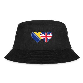 Bosnie Angleterre Drapeau Coeur - Bob - noir - Devant - Lela (165cm)