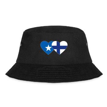 Somalia Finland Flag Heart - Bucket Hat - black - Front - Lela (165cm)