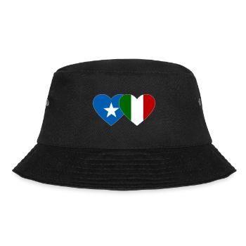 Somalia Italy Flag Heart - Bucket Hat - black - Front - Lela (165cm)