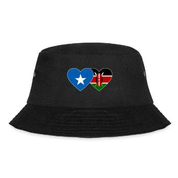 Somalia Kenya Flag Heart - Bucket Hat - black - Front - Lela (165cm)