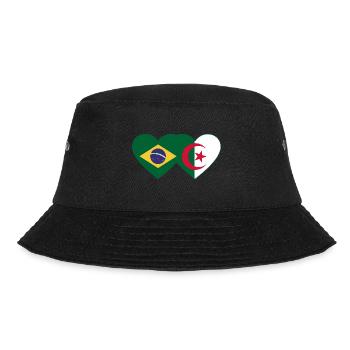 Brasilien Algerien Flagge Herz - Bucket Hat - Schwarz - Vorne - Lela (165cm)