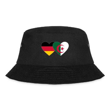 Deutschland Algerien Flagge Herz - Bucket Hat - Schwarz - Vorne - Lela (165cm)