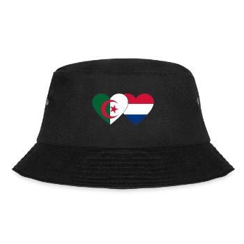 Algeria Holland Flag Heart - Bucket Hat - black - Front - Lela (165cm)