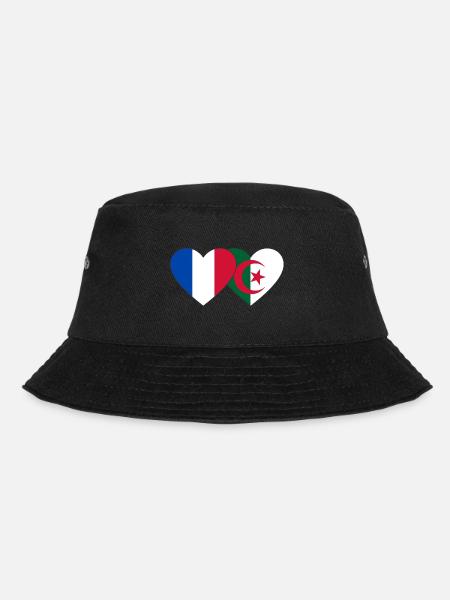 France Algérie Drapeau Coeur - Bob - noir