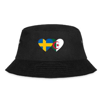 Schweden Algerien Flagge Herz - Bucket Hat - Schwarz - Vorne - Lela (165cm)