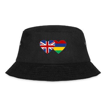 England Mauritius Flag Heart - Bucket Hat - black - Front - Lela (165cm)