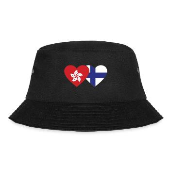 Hong Kong Finlande Flag Heart - Bob - noir - Devant - Lela (165cm)
