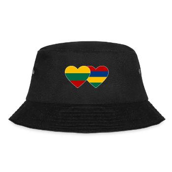 Lithuania Mauritius Flag Heart - Bucket Hat - black - Front - Lela (165cm)