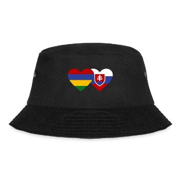 Mauritius Slowakei Flagge Herz - Bucket Hat - Schwarz - Vorne - Lela (165cm)