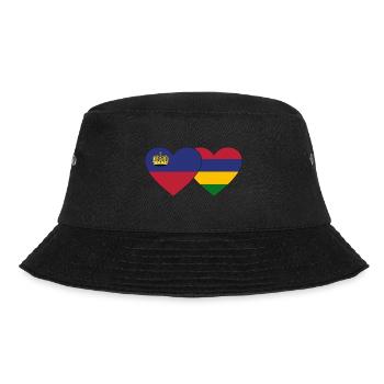 Liechtenstein Mauritius Flag Heart - Bucket Hat - black - Front - Lela (165cm)