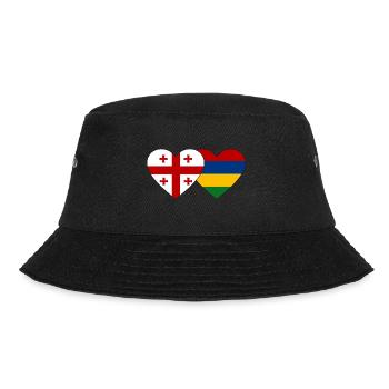 Georgia Mauritius Flag Heart - Bucket Hat - black - Front - Lela (165cm)
