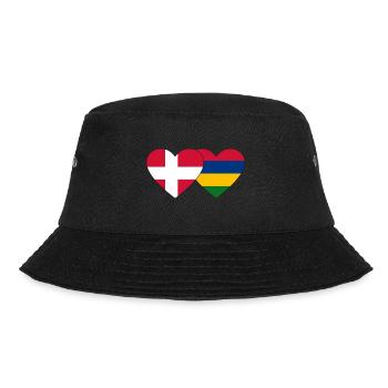 Dänemark Mauritius Flagge Herz - Bucket Hat - Schwarz - Vorne - Lela (165cm)