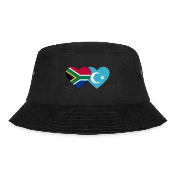 Südafrika Uiguren Flagge Herz - Bucket Hat - Schwarz - Vorne - Lela (165cm)