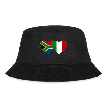 Afrique du Sud Italie Flag Heart - Bob - noir - Devant - Lela (165cm)