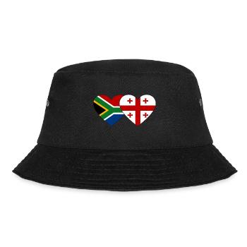Südafrika georgien Flagge Herz - Bucket Hat - Schwarz - Vorne - Lela (165cm)