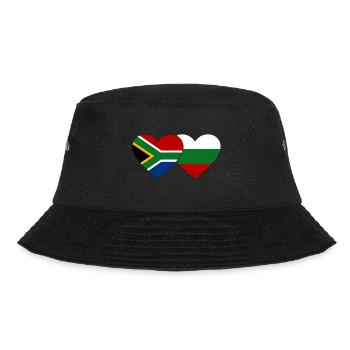 Südafrika Bulgarien Flagge Herz - Bucket Hat - Schwarz - Vorne - Lela (165cm)