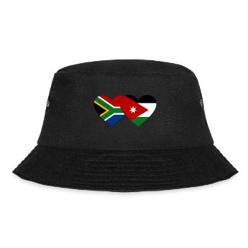 South Africa Jordan Flag Heart - Bucket Hat - black - Front - Lela (165cm)