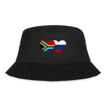 Südafrika Russland Flagge Herz - Bucket Hat - Schwarz - Vorne - Lela (165cm)