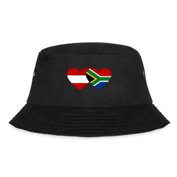 Austria South Africa Flag Heart - Bucket Hat - black - Front - Lela (165cm)