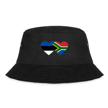 Estonia South Africa Flag Heart - Bucket Hat - black - Front - Lela (165cm)