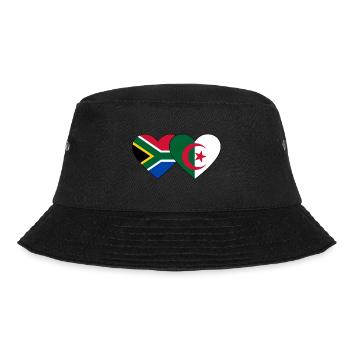 Südafrika Algerien Flagge Herz - Bucket Hat - Schwarz - Vorne - Lela (165cm)