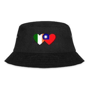Irland Taiwan Flagge Herz - Bucket Hat - Schwarz - Vorne - Lela (165cm)