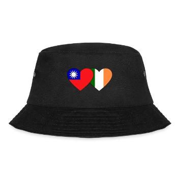 Taiwan Ireland Flag Heart - Bucket Hat - black - Front - Lela (165cm)