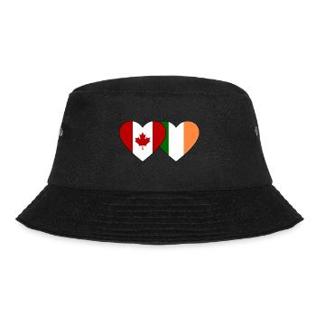 Kanada Irland Flagge Herz - Bucket Hat - Schwarz - Vorne - Lela (165cm)